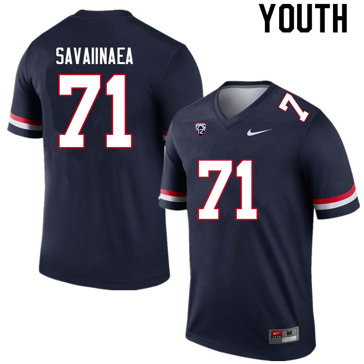 Youth #71 Jonah Savaiinaea Arizona Wildcats College Football Jerseys Sale-Navy - Click Image to Close